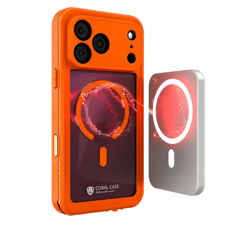 iPhone 18 Pro Max | Full Body Waterproof Orange Case
