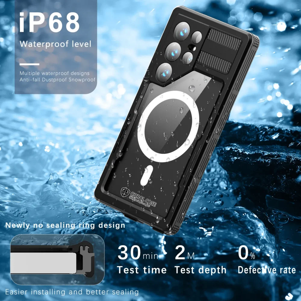 Samsung S24 Ultra IP68 Waterproof Shockproof Lifeproof Case UnderWater