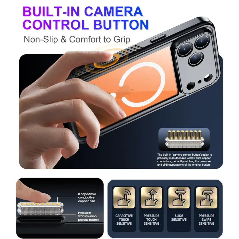 iPhone 17 Pro Max Waterproof Case built in camera control button Shockproof Lifeproof And MagSafe Ready