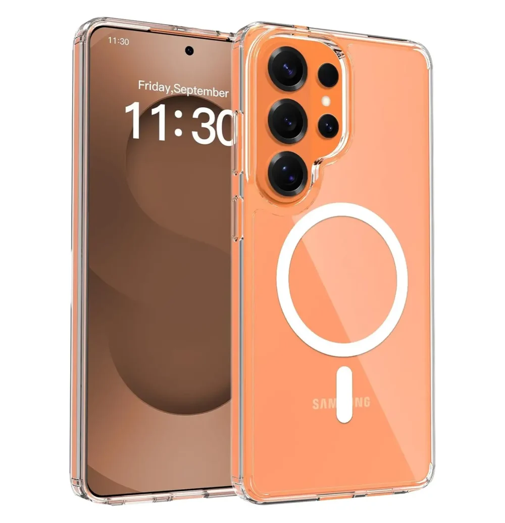 Galaxy S26 ultra transparent case magsafe competible slim fit