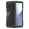 Galaxy Z Fold7 Heavy Duty Metal Phone Case Full Body Shockproof with Built in Hidden S Pen Holder & Kickstand CORAL CASE