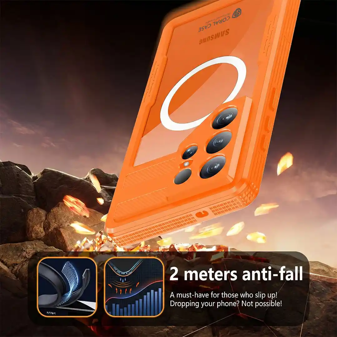 Galaxy Waterproof Cases Orange - Image 6