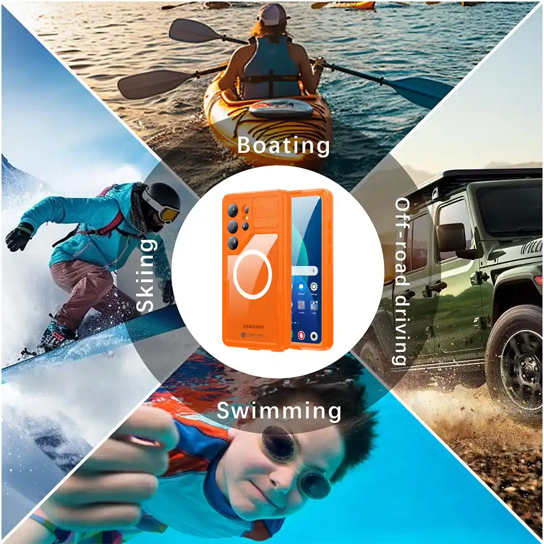 Galaxy Waterproof Cases Orange - Image 4