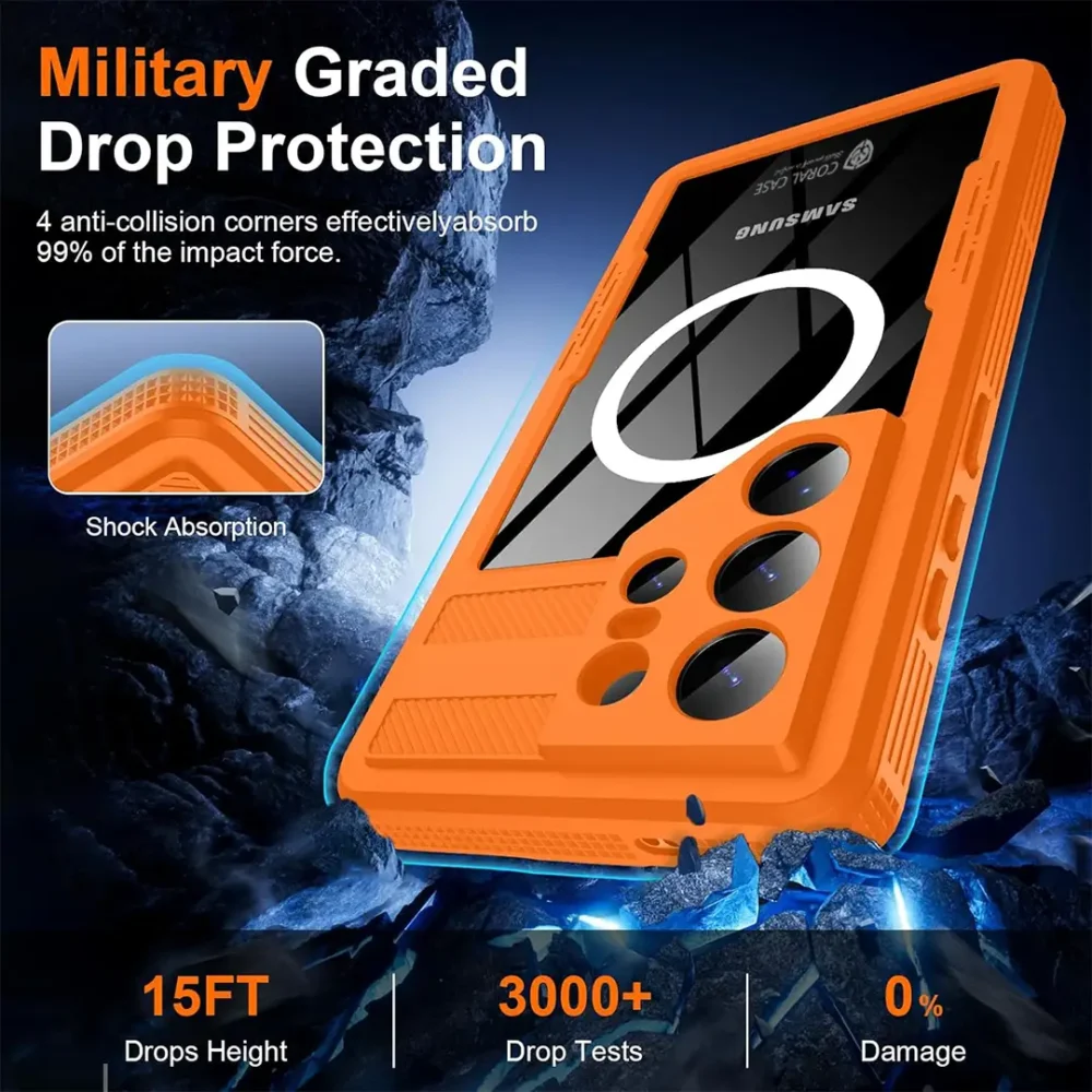 Galaxy S26 Ultra shockproof Cases Orange.