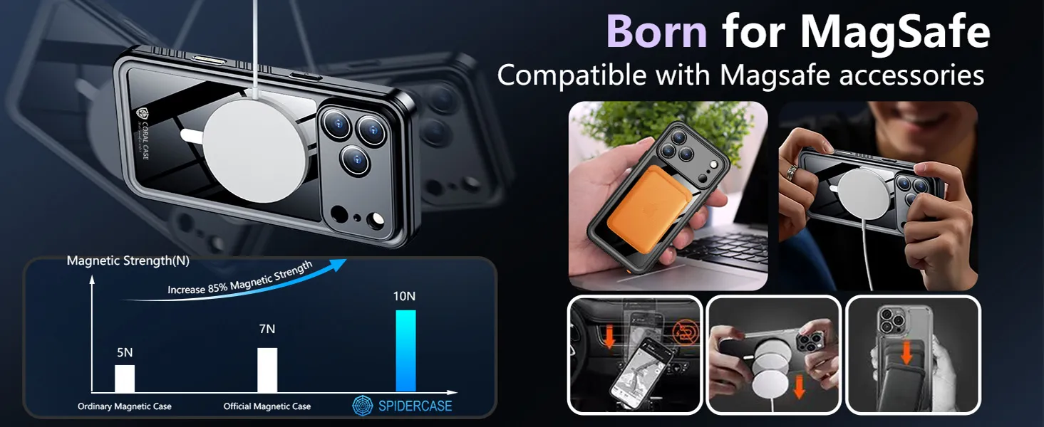 iPhone 17 pro max case born fro magsafe compatible with magsafe accessories