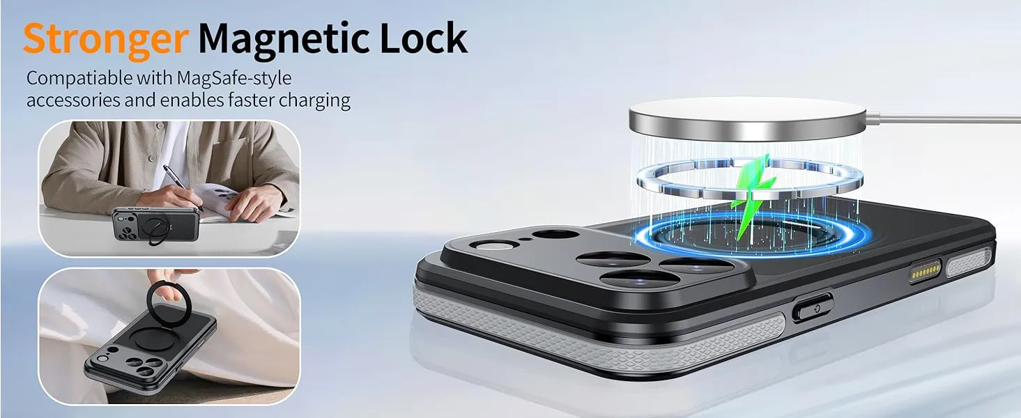 iPhone 17 pro max kickstand case stronger magnetic lock